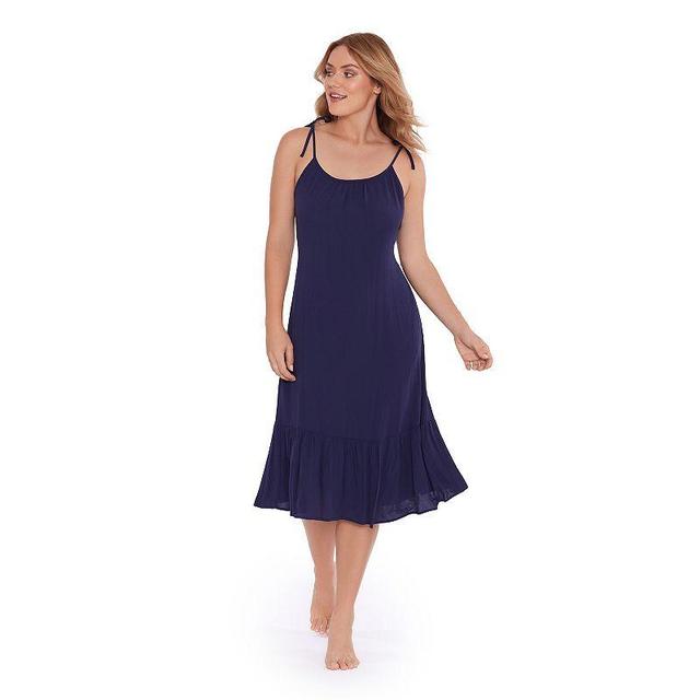 Womens Draper James Scoop Back Swim Coverup Dress Blue Product Image