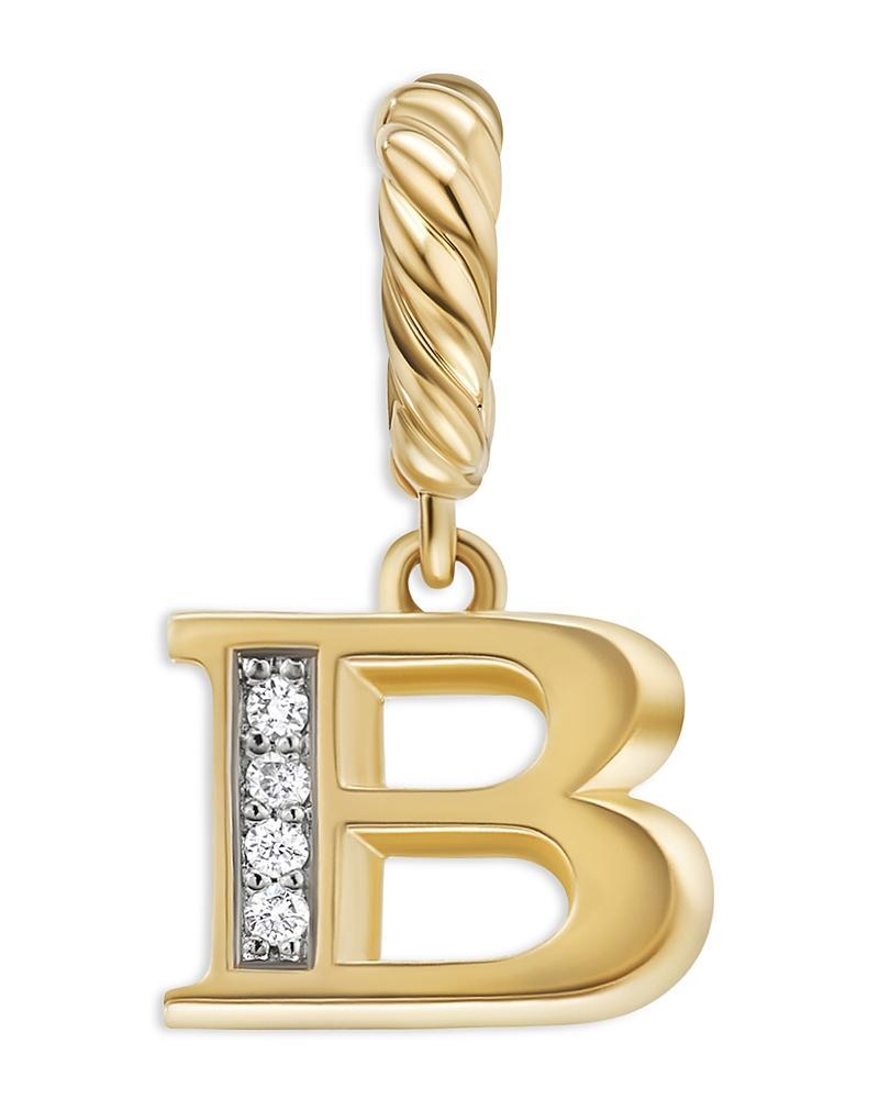 Womens Pav Initial Pendant in 18K Yellow Gold with Diamonds Product Image