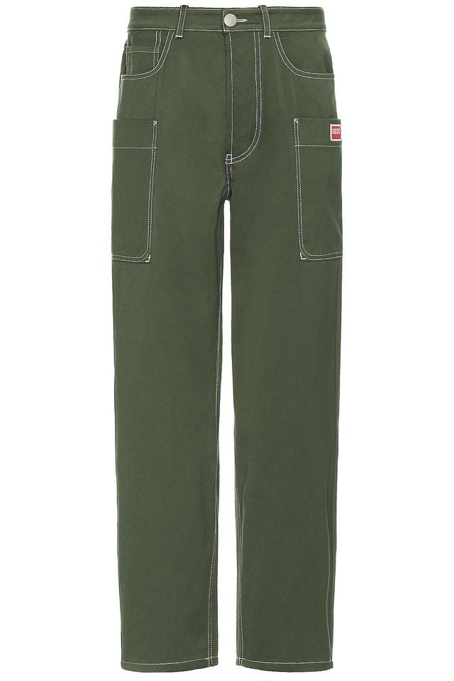 Kenzo Cargo Monkey Pants in Olive Product Image