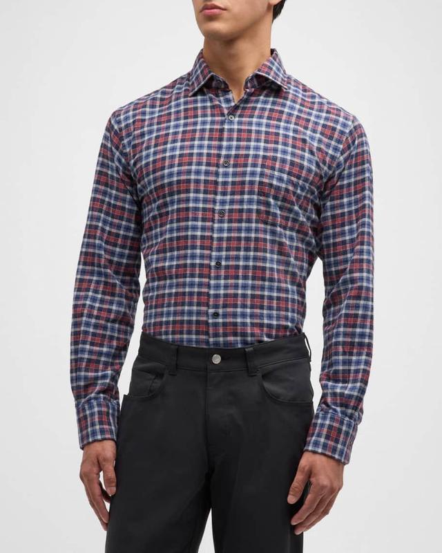 Men's Gander Cotton Plaid Sport Shirt Product Image