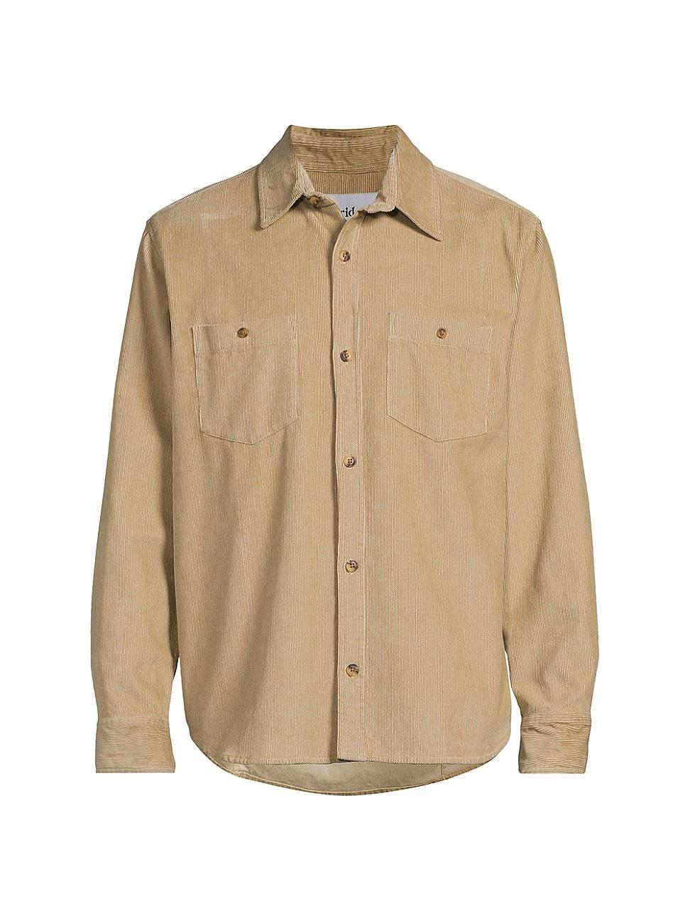 Mens Cotton Corduroy Button-Front Shirt Product Image