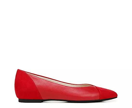 LifeStride Promise Womens Pointed Toe Flats Red Red Product Image