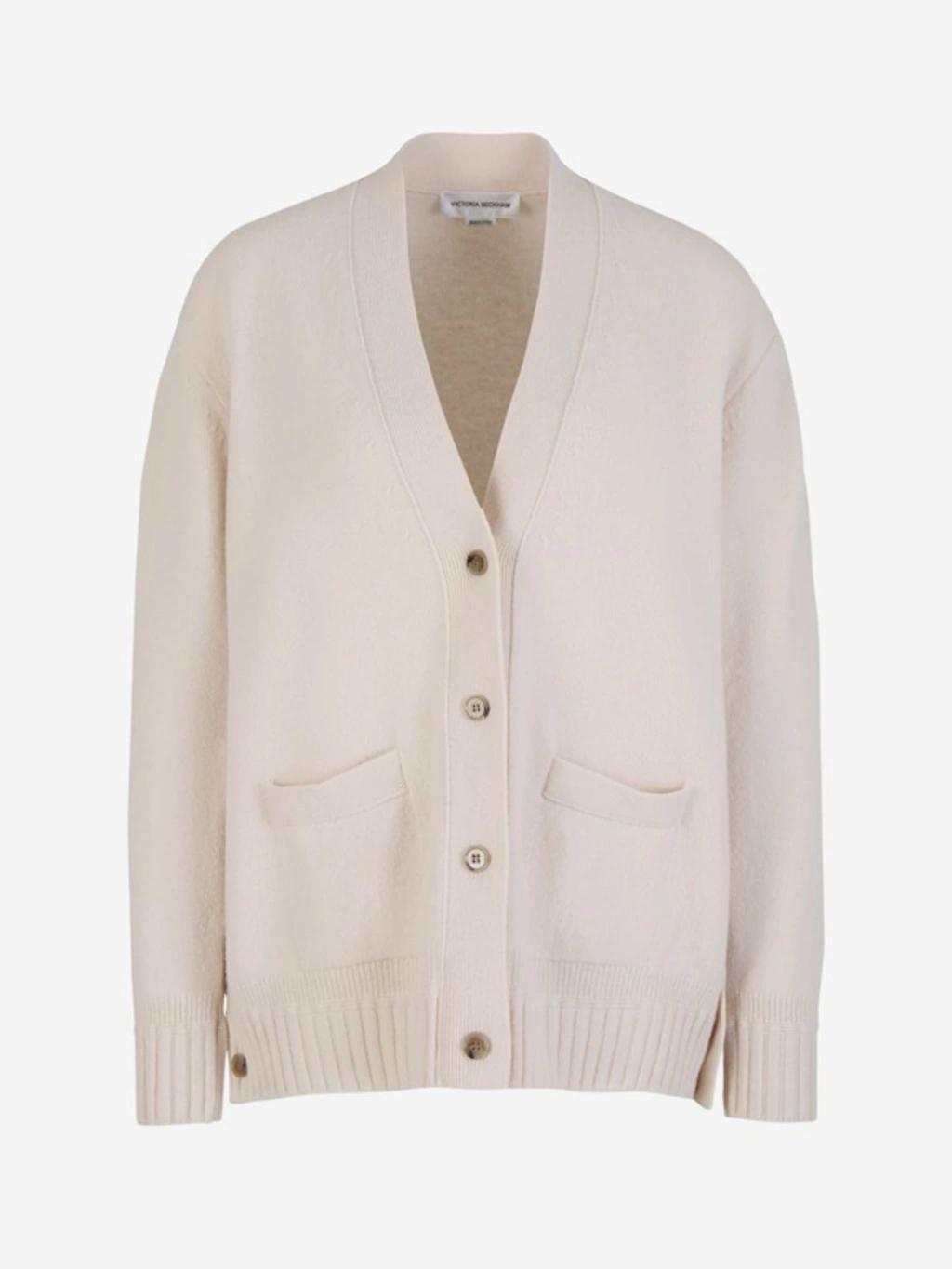 Fine-knit Wool Cardigan In Rosa Product Image