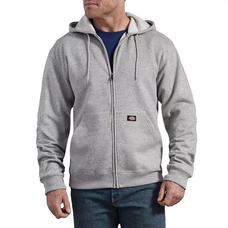 Mens Dickies Fleece Zip-Front Hoodie Grey Gray Product Image