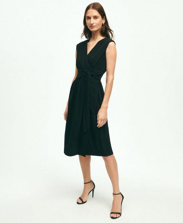 Belted Crepe Dress Product Image