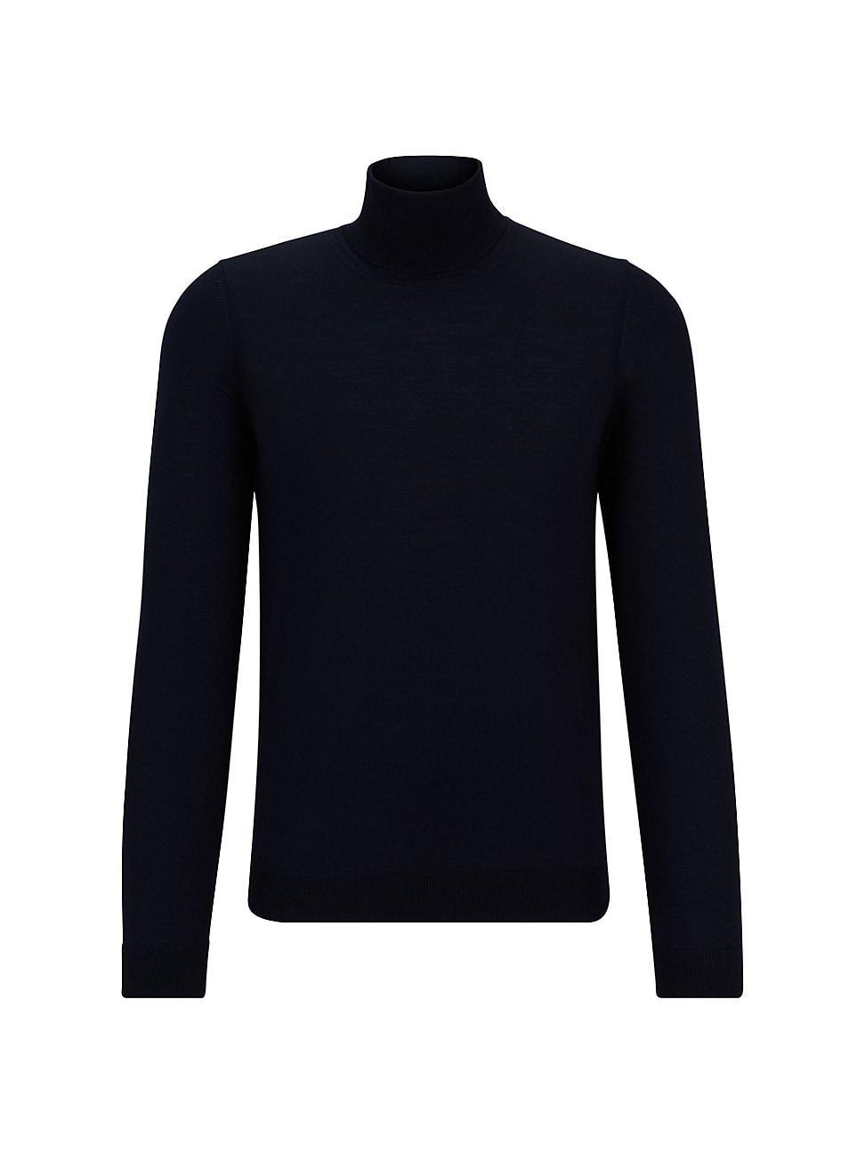 Mens Slim-Fit Roll Neck Sweater In Virgin Wool T-Shirt Product Image