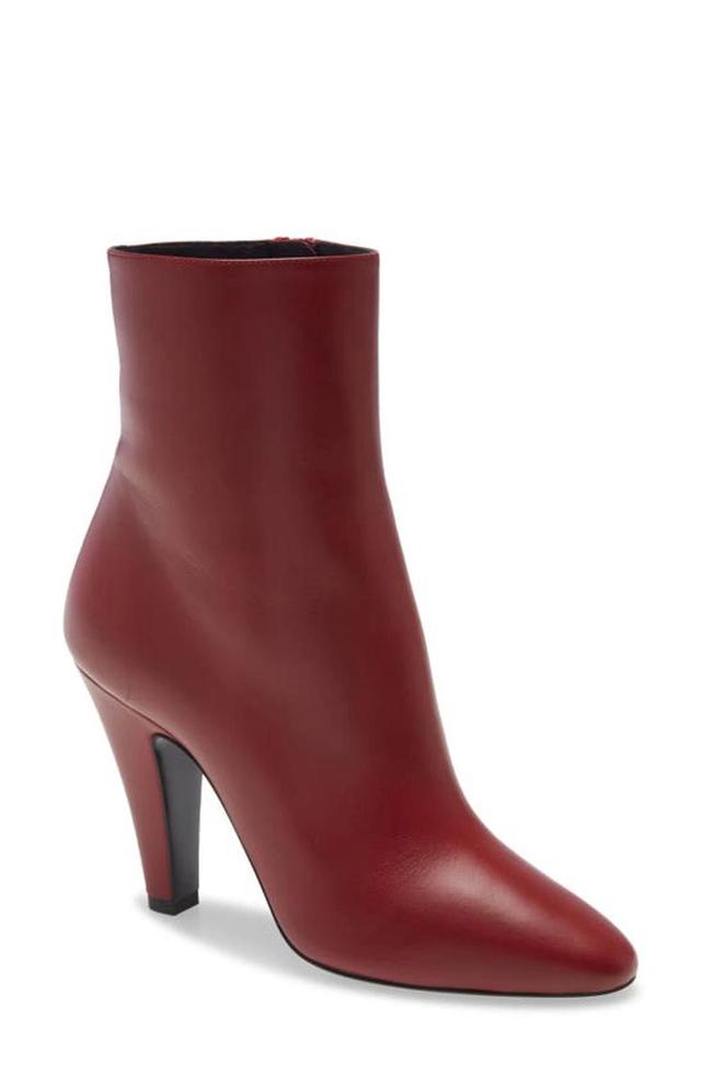 SAINT LAURENT Ankle Boots Leather Cherry In Opyum Red Product Image