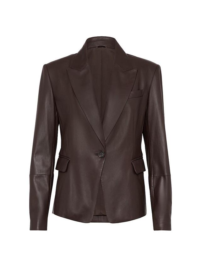 Womens Nappa Leather Jacket with Monili Product Image