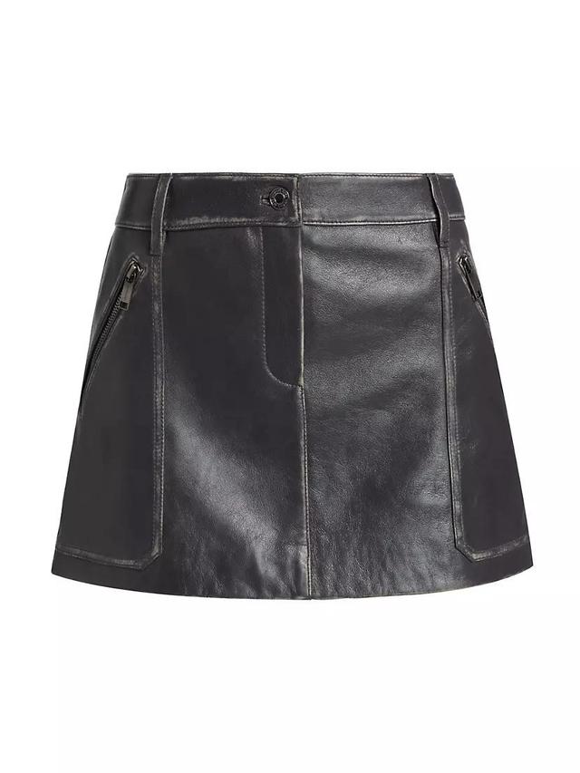 Micro Leather Mini Skirt Product Image