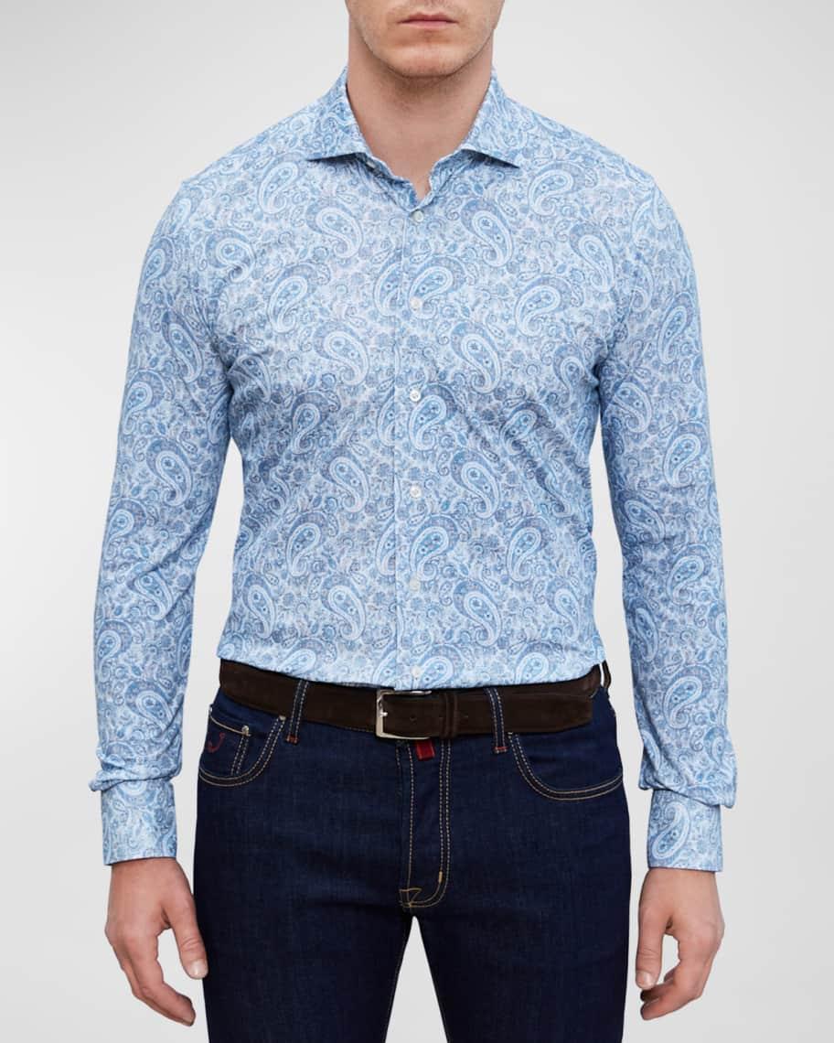 Mens Modern 4 Flex Stretch Paisley-Print Sport Shirt Product Image