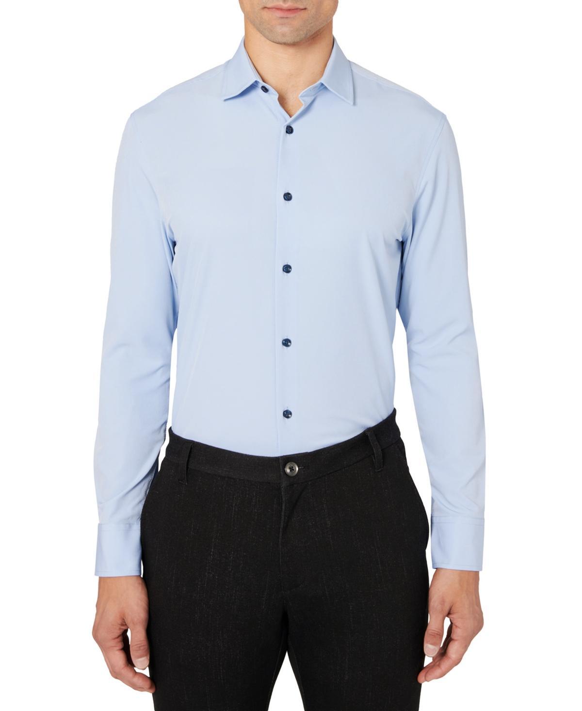 ConStruct Mens Slim-Fit Solid Performance Stretch Cooling Comfort Dress Shirt Product Image