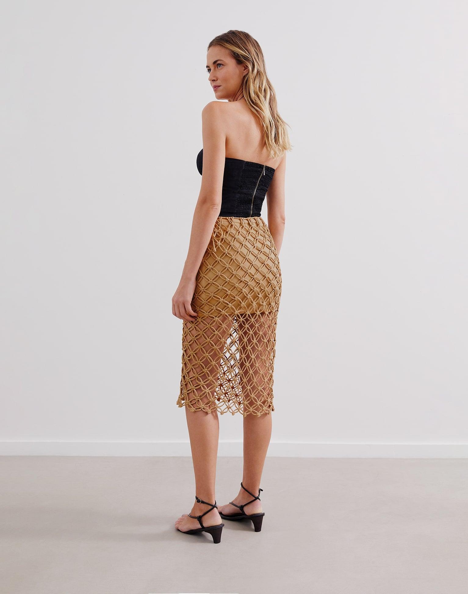 Kim Midi Skirt (exchange only) - Walnut Product Image