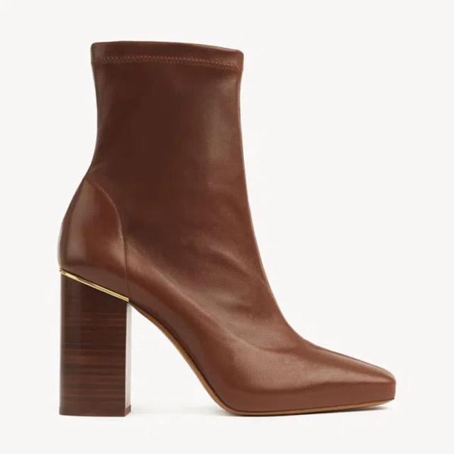 CHLOÉ Ambre Ankle Boot Brown Size 10 100% Calf-skin Leather Product Image