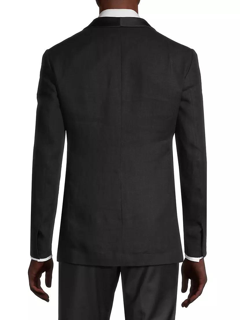 Linen One-Button Tuxedo Jacket Product Image