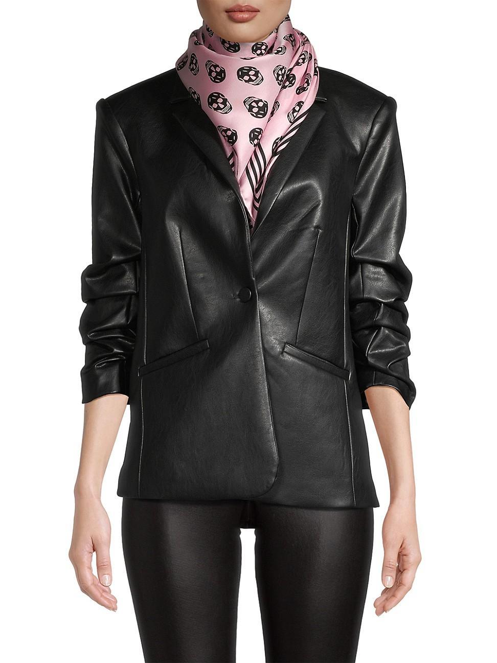 Alexander McQueen Biker Skull Silk Scarf Product Image