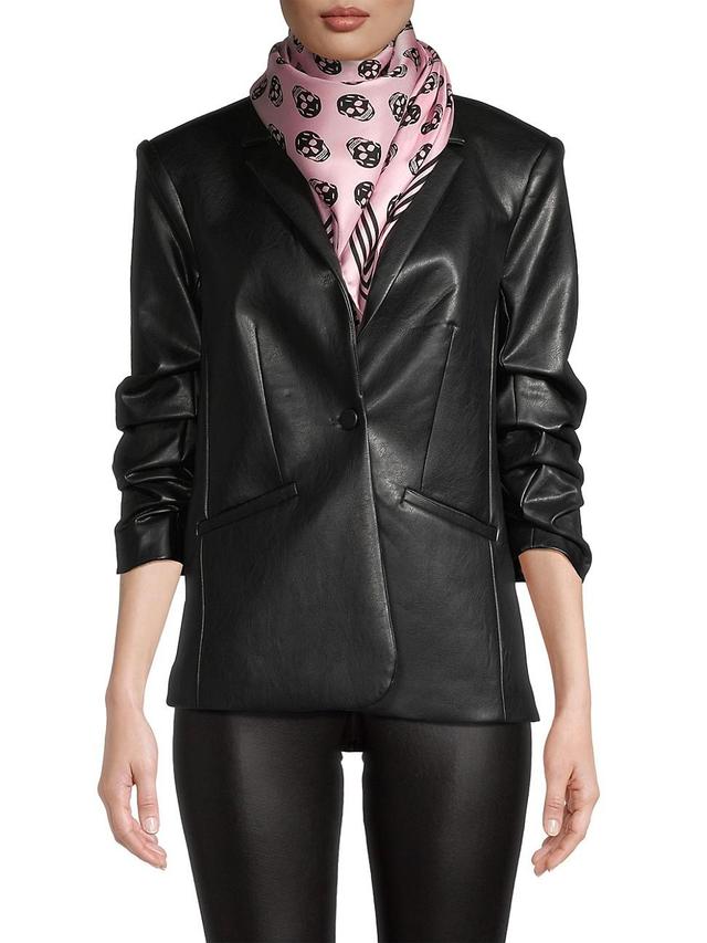 Alexander McQueen Biker Skull Silk Scarf Product Image