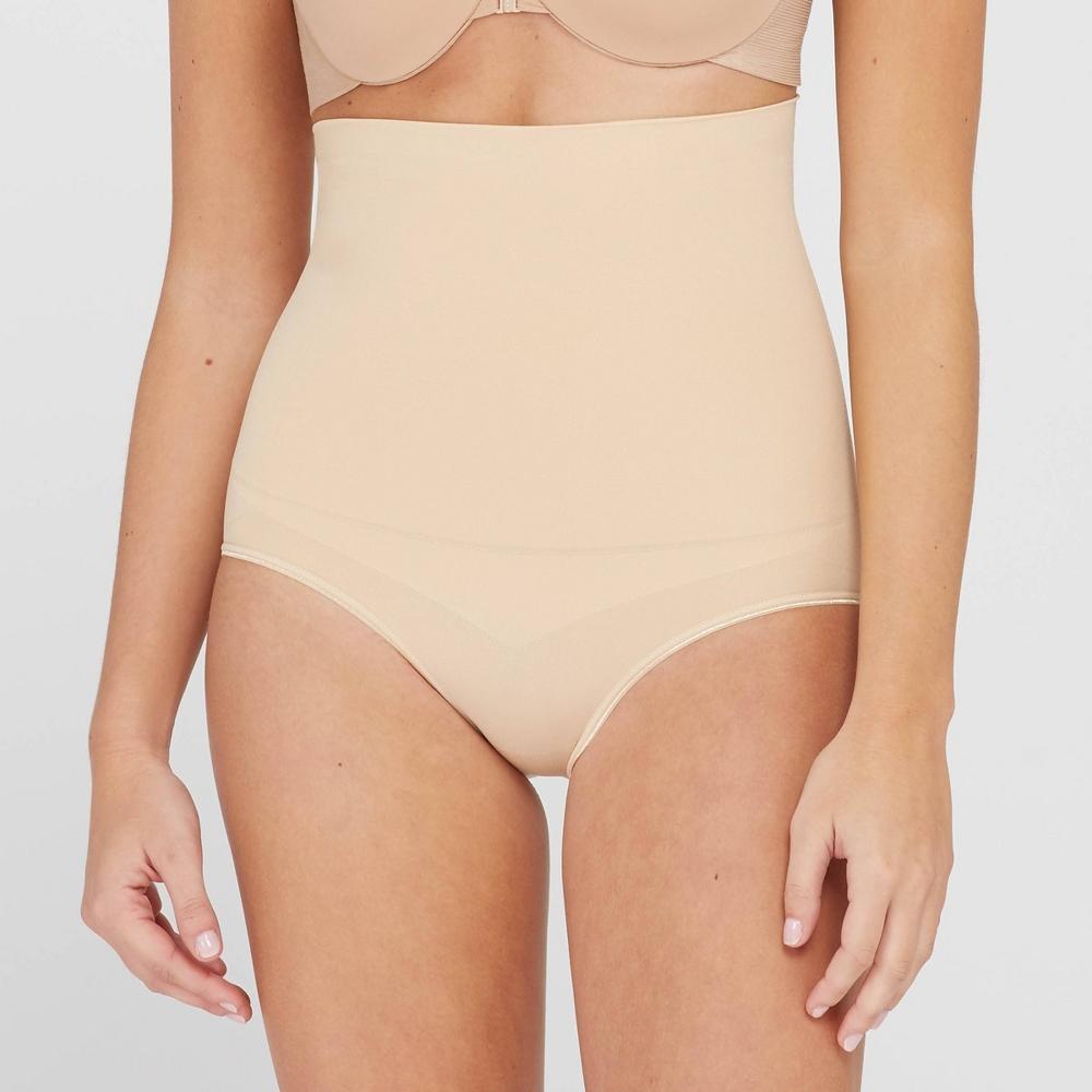 ASSETS by SPANX Womens Remarkable Results High-Waist Control Briefs - Light Beige 2X Product Image