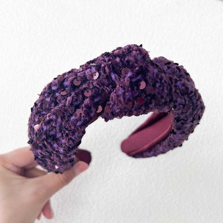 Sequined Knot Fabric Headband Product Image