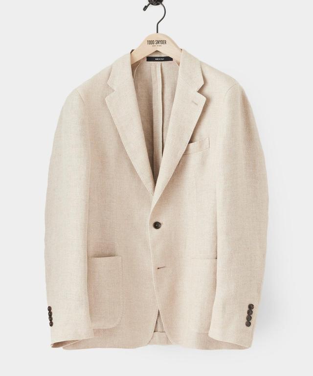 Italian Linen Sport Coat in Khaki Product Image