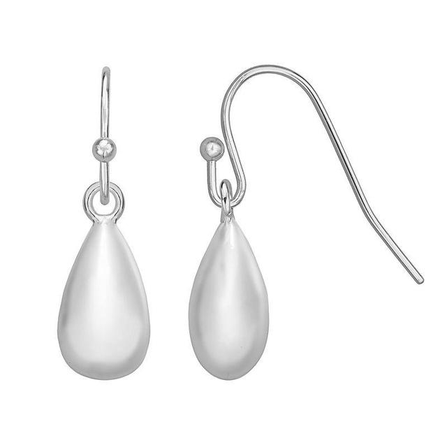 PRIMROSE Sterling Silver Teardrop Earrings, Womens, Grey Product Image