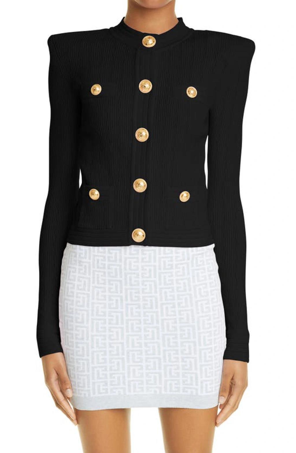 Rib Cardigan In Black Product Image