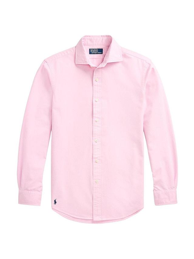 Mens Cotton Button-Front Shirt Product Image