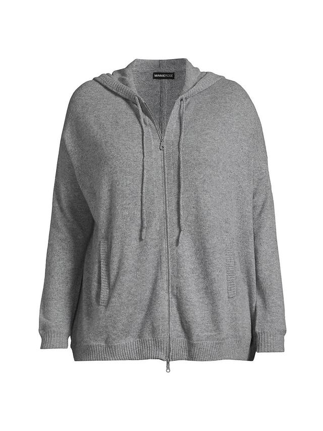 Womens Cashmere Zip-Up Hoodie Product Image