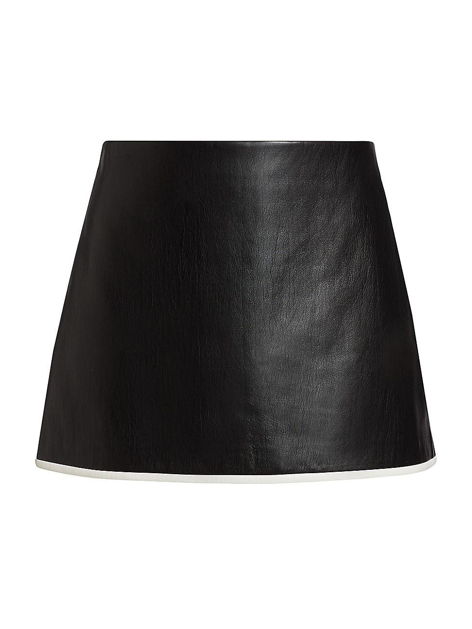 Womens Rubi Vegan Leather Miniskirt Product Image