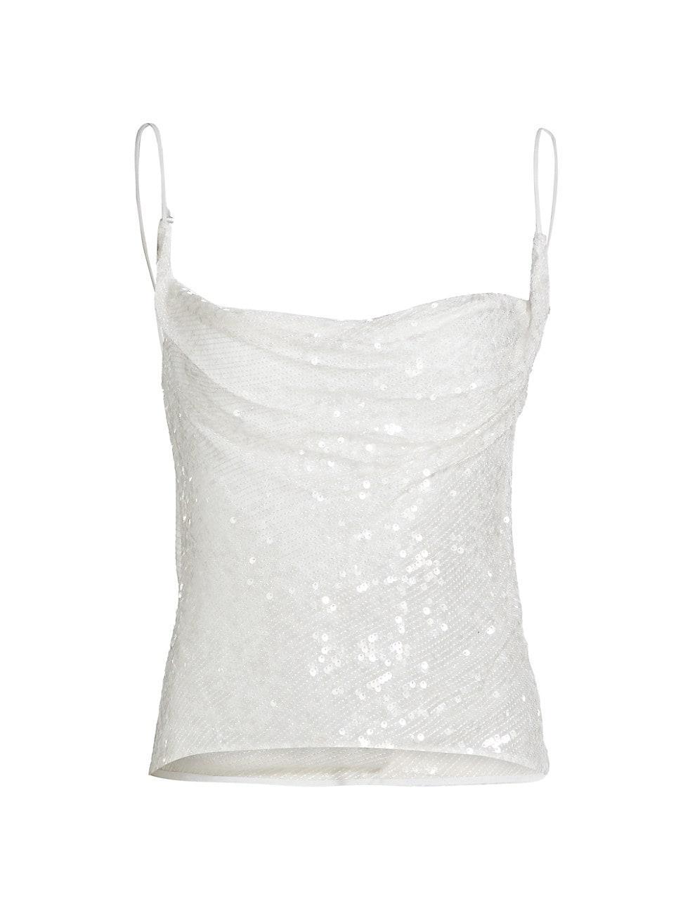 Womens Sequined Tie-Back Tank Product Image