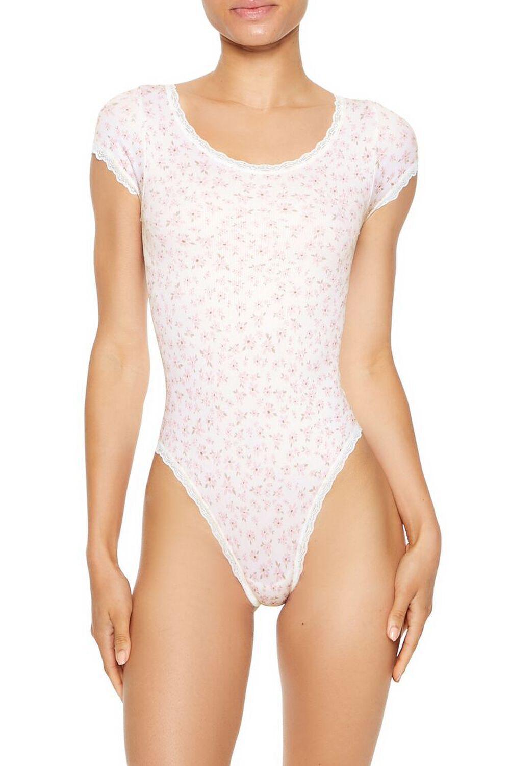 Seamless Floral Lingerie Bodysuit | Forever 21 Product Image