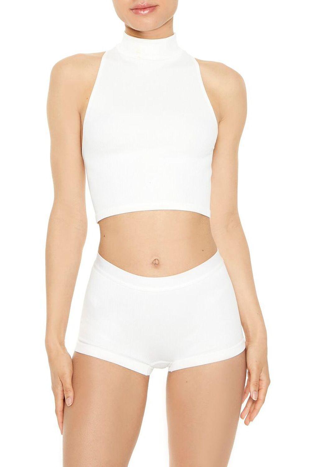 Seamless Mock Neck Crop Top | Forever 21 Product Image