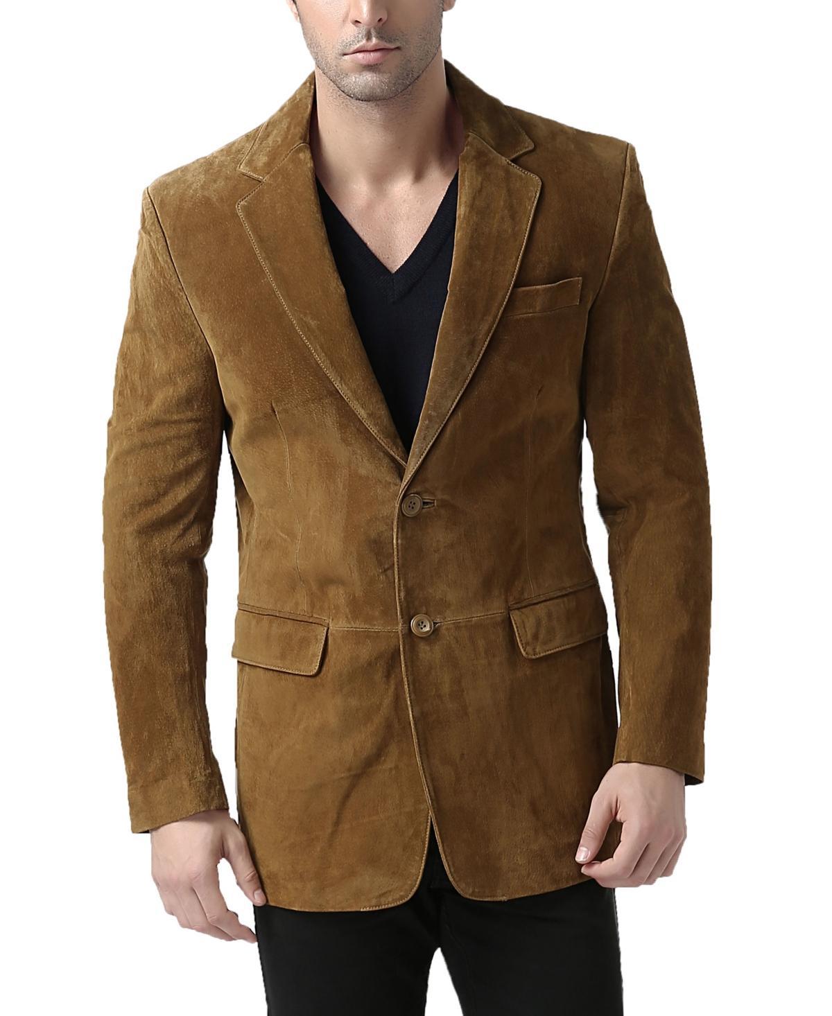 Bgsd Men Cliff Classic Two-Button Suede Leather Blazer Product Image