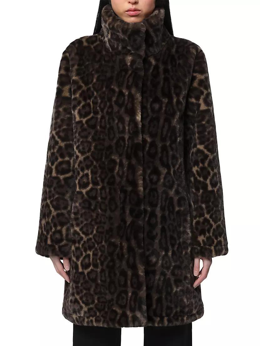 Blair Leopard Faux Fur Coat Product Image