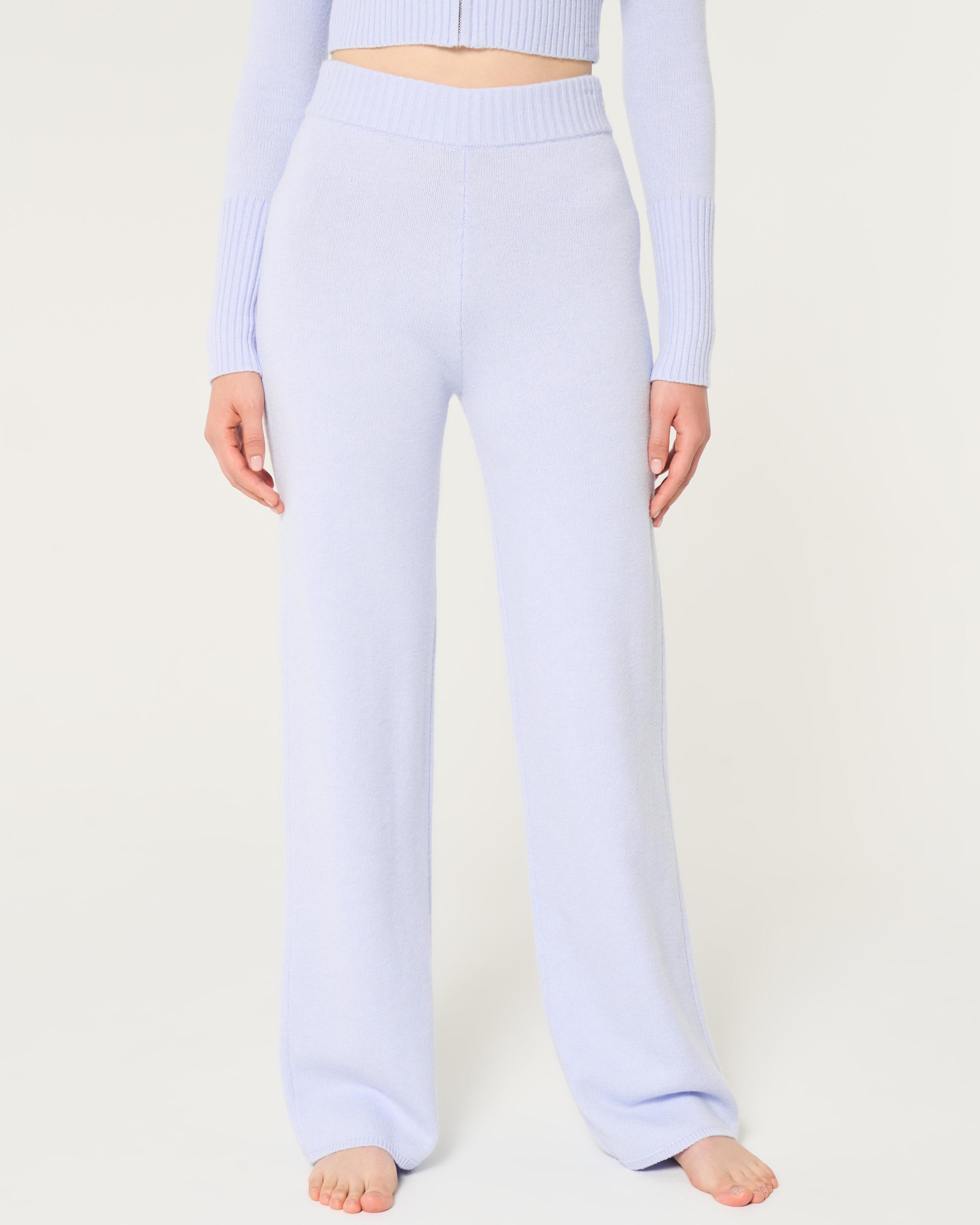 Gilly Hicks Sweater-Knit Straight Pants Product Image