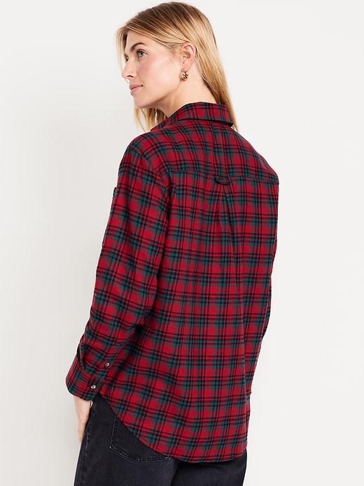 Flannel Boyfriend Button-Down Shirt Product Image