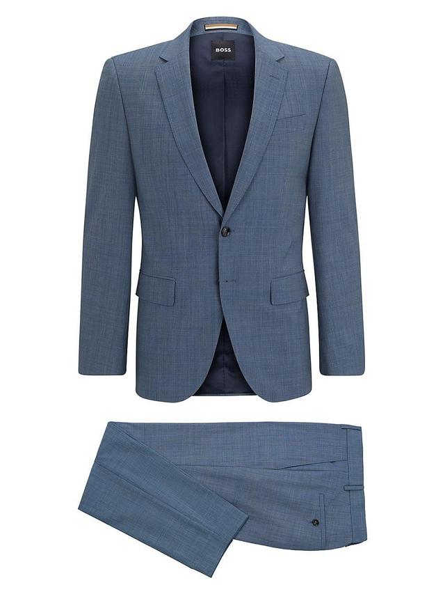 Boss by Hugo Boss Mens Micro-Patterned Slim-Fit Suit Product Image