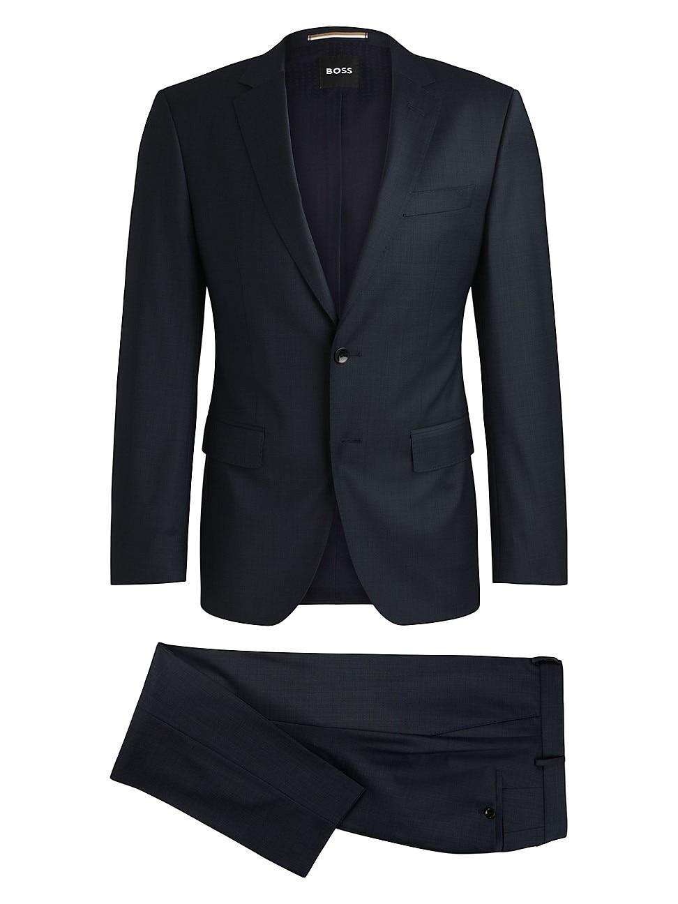 Mens Slim-Fit Suit in Micro-Patterned Wool Product Image