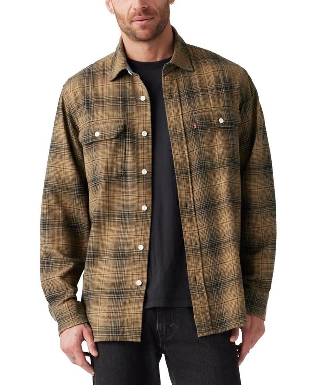 Levis Mens Worker Relaxed-Fit Button-Down Shirt Product Image