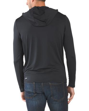 UPF 50 Logo T-Shirt With Hood for Men | Polyester/Spandex Product Image