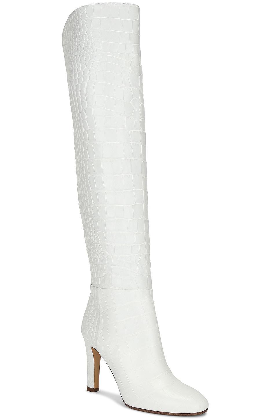 Gabriela Hearst Linda Over The Knee Boot in White - White. Size 36 (also in 38, 40, 41). Product Image