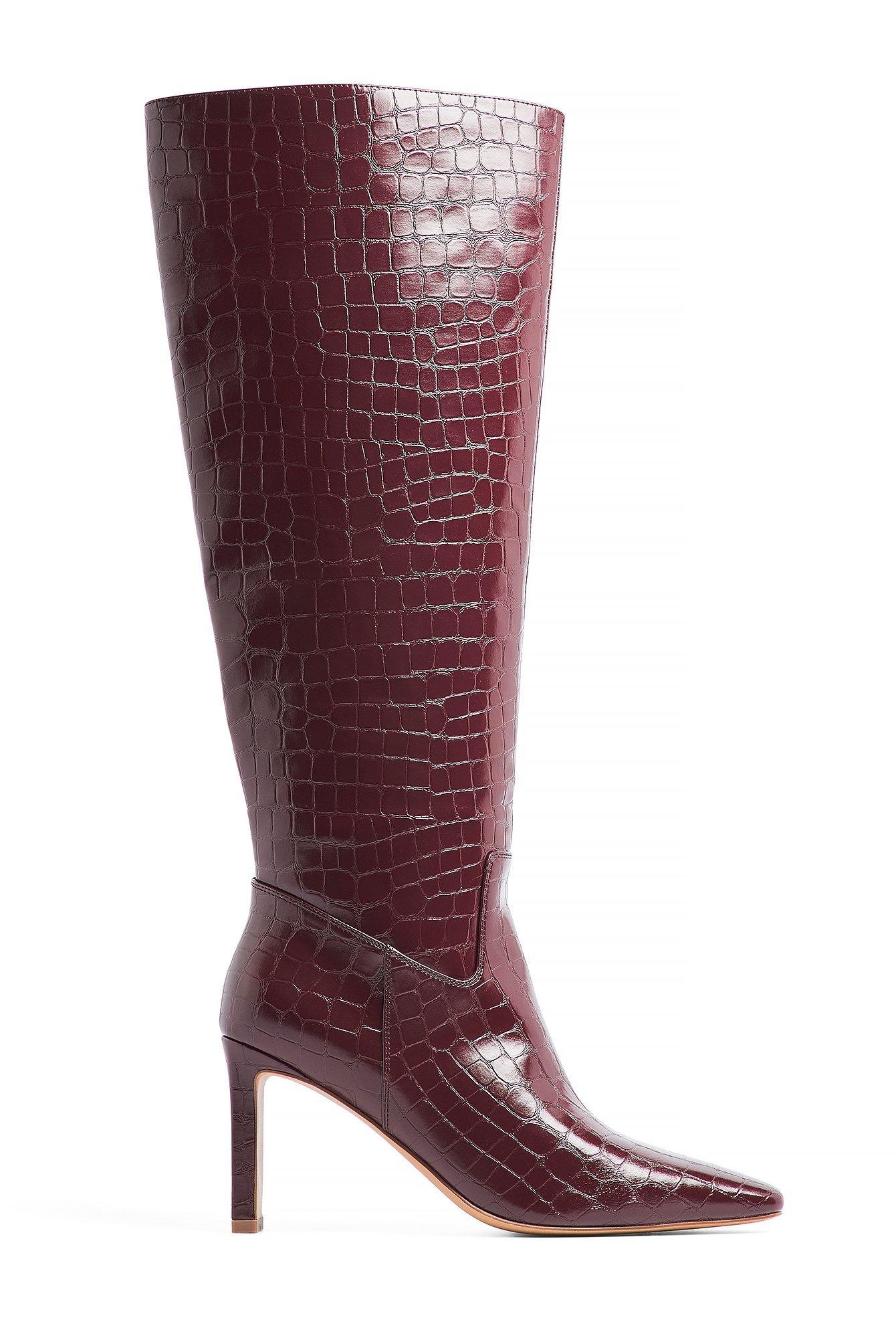 Squared Toe Croc Pattern Boots product image