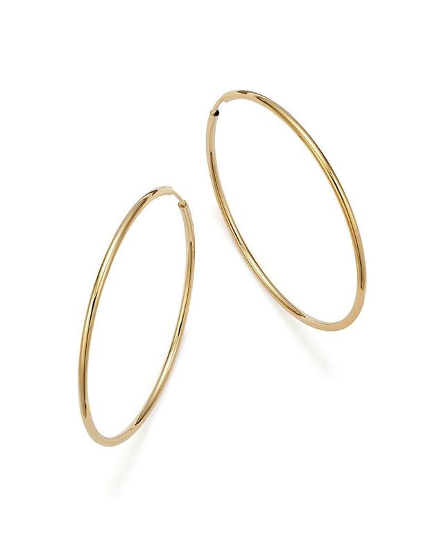 Saks Fifth Avenue Made in Italy Saks Fifth Avenue Women's 14K Yellow Gold Hoop Earrings/1.6"  - female - Size: one-size Product Image