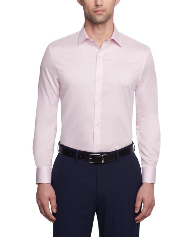 Tommy Hilfiger Mens Th Flex Slim Fit Wrinkle Free Stretch Twill Dress Shirt Product Image