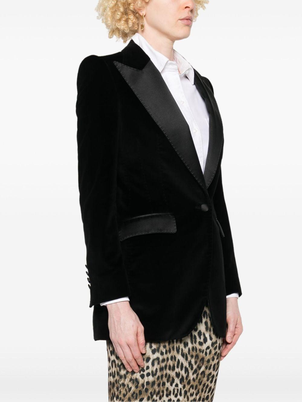 DOLCE & GABBANA Turlington Velvet Blazer In Black Product Image