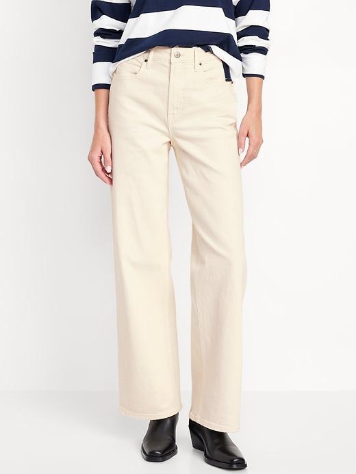 Extra High-Waisted Sky-Hi Wide-Leg Jeans Product Image