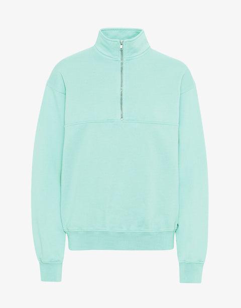 Organic Quarter Zip - Light Aqua Product Image