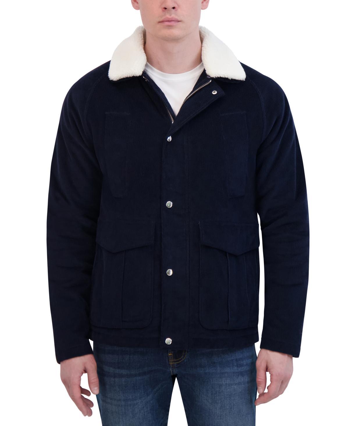 Robert Graham Mens Corduroy Chore Jacket with Sherpa Collar Product Image