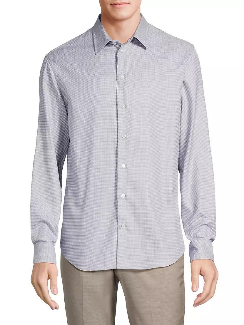 Cotton Button-Front Sportshirt Product Image