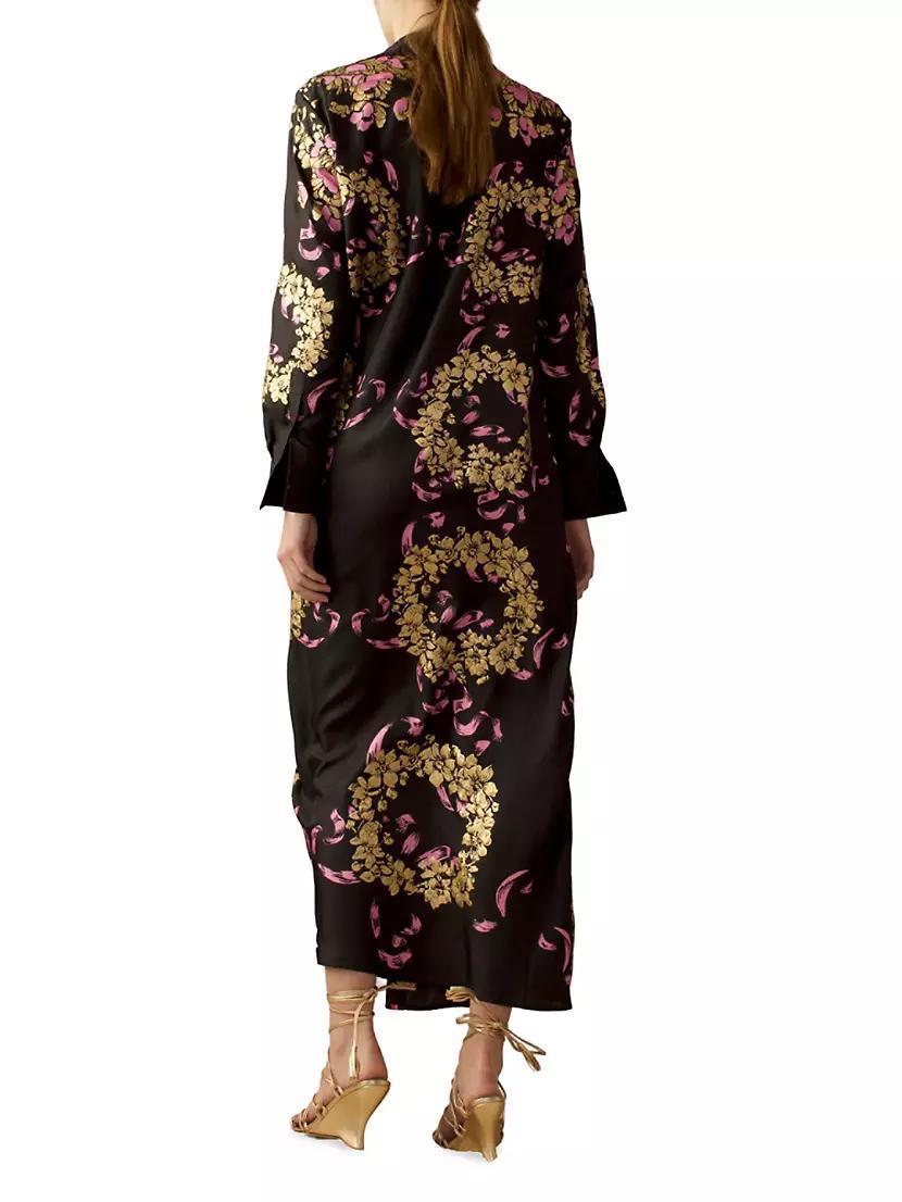 Floral Silk Shirtdress Product Image