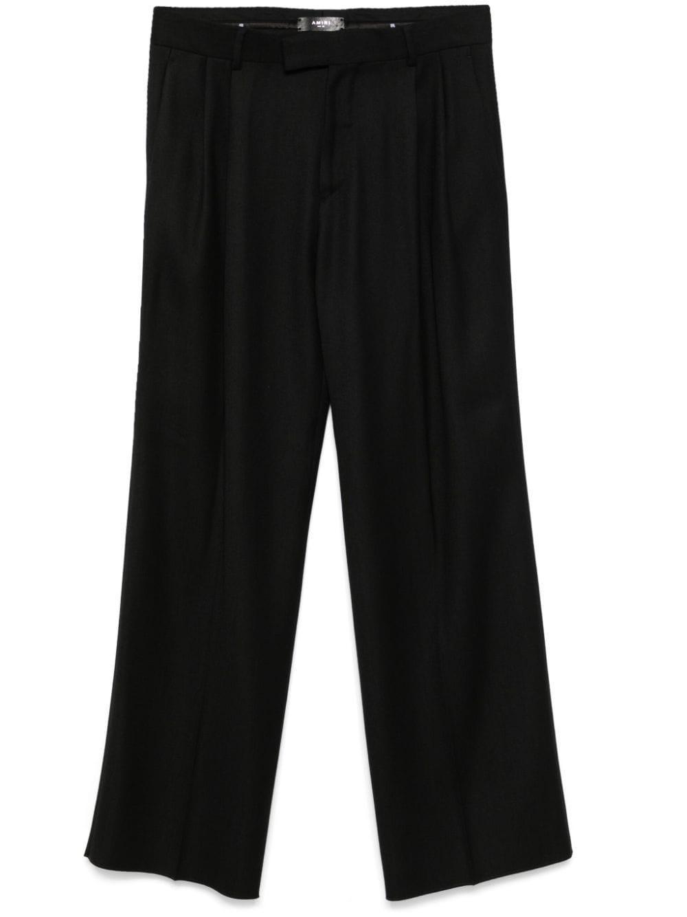 Double-pleat Trousers In Black Product Image